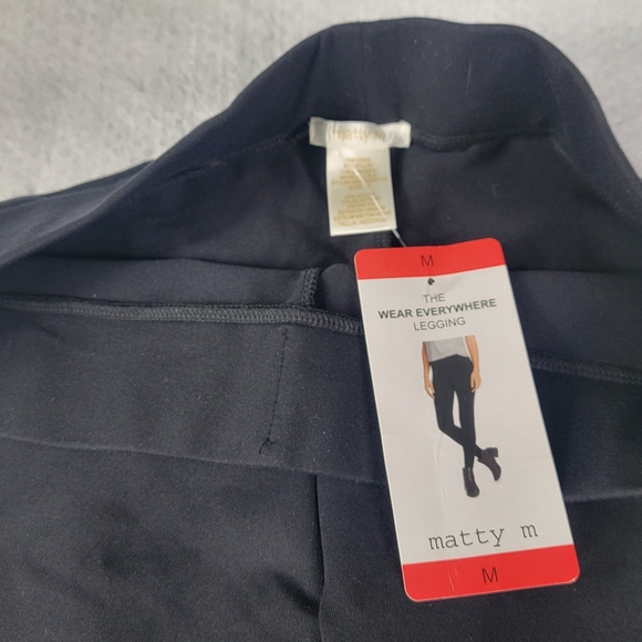 Matty M Womens The Wear Everywhere Pull-On Leggings - Black - Size Medium NWT - Picture 5 of 10